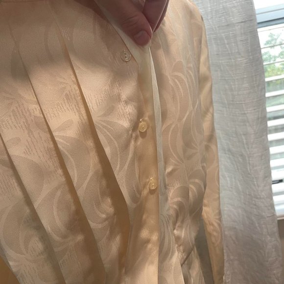 Vintage 80’s Cream Off White Long Sleeve Dress, Size 6 - Picture 4 of 8